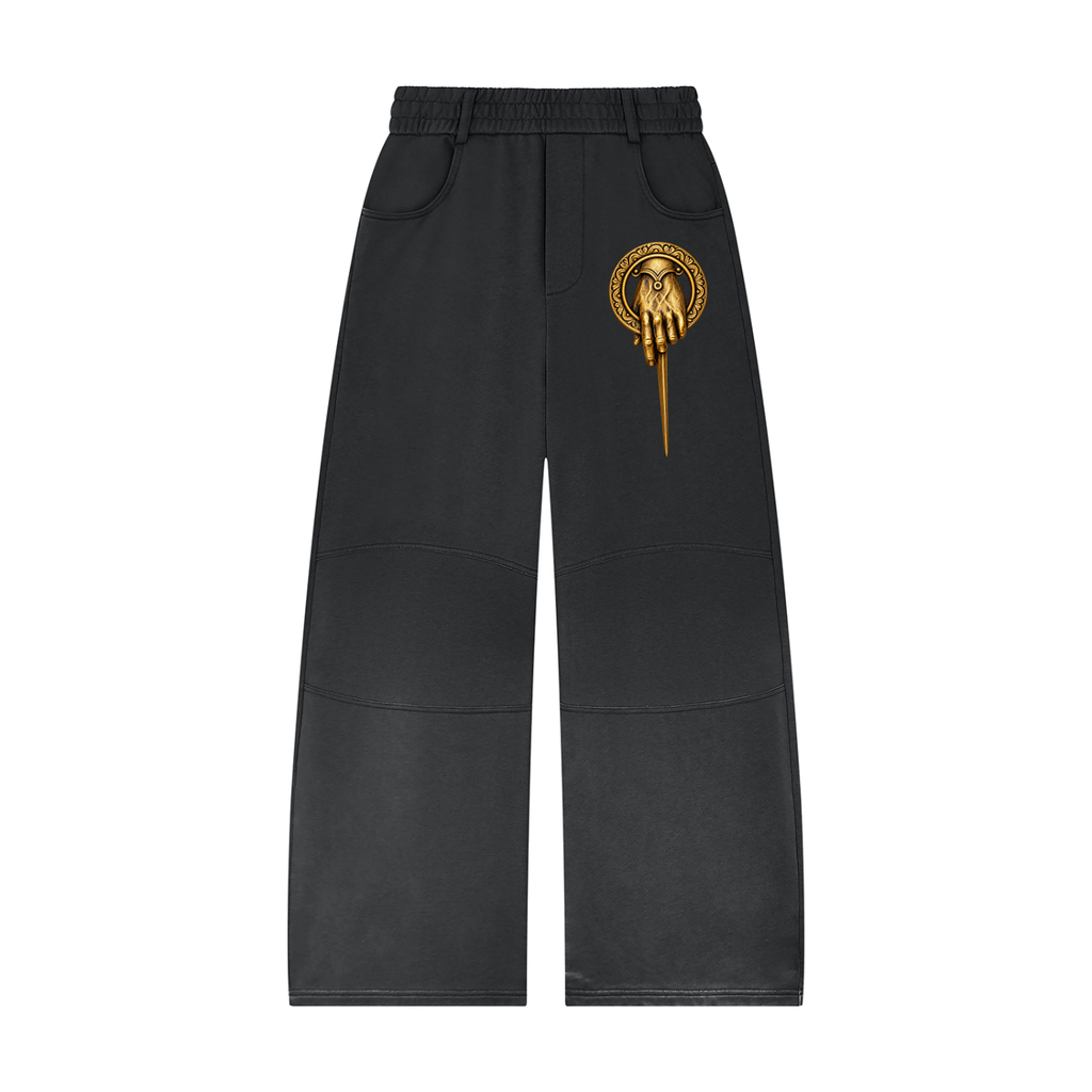 Unisex Sunfade Paneled Barrel Leg Sweatpants