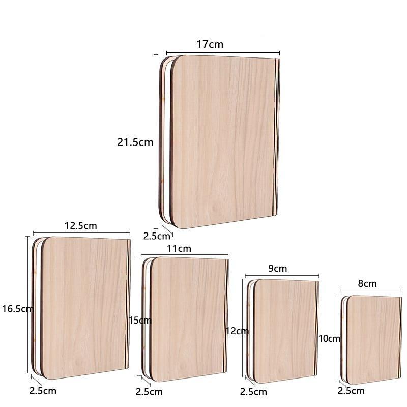 Rechargeable Folding Wooden Book Lamp