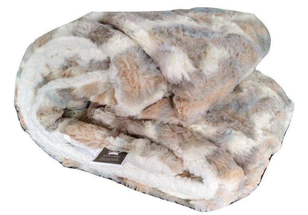 Tache Russian Lynx Faux Fur Throw Blanket