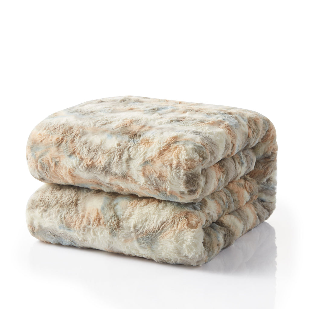 Tache Russian Lynx Faux Fur Throw Blanket