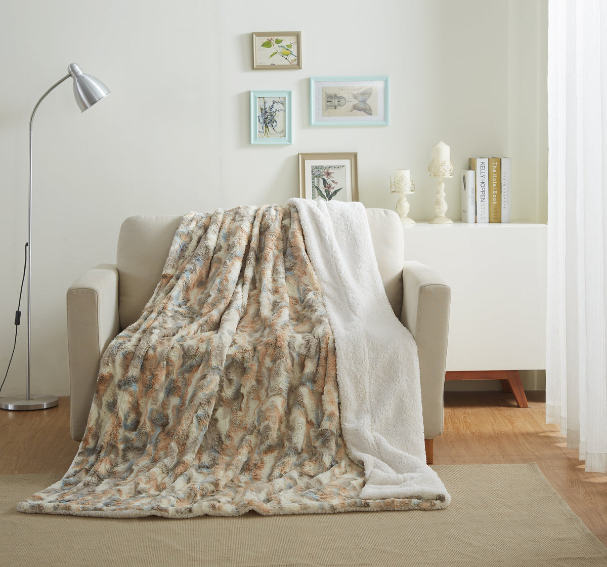 Tache Russian Lynx Faux Fur Throw Blanket