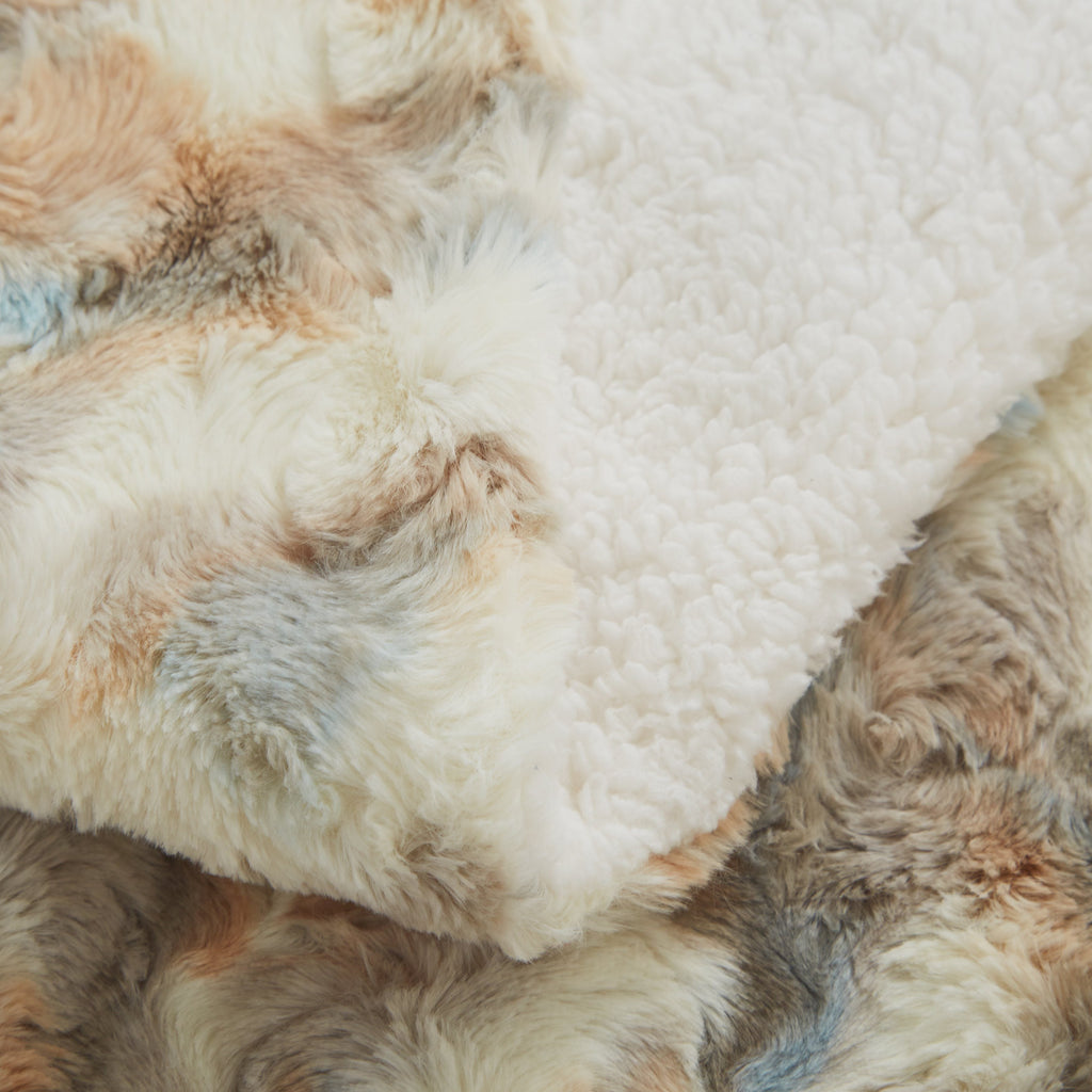 Tache Russian Lynx Faux Fur Throw Blanket