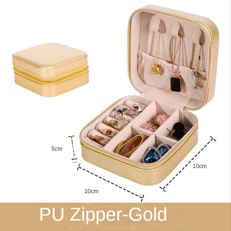 Portable PU Leather Travel Jewelry Organizer