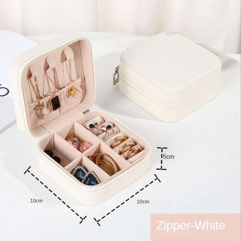 Portable PU Leather Travel Jewelry Organizer